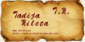 Tadija Mileta vizit kartica